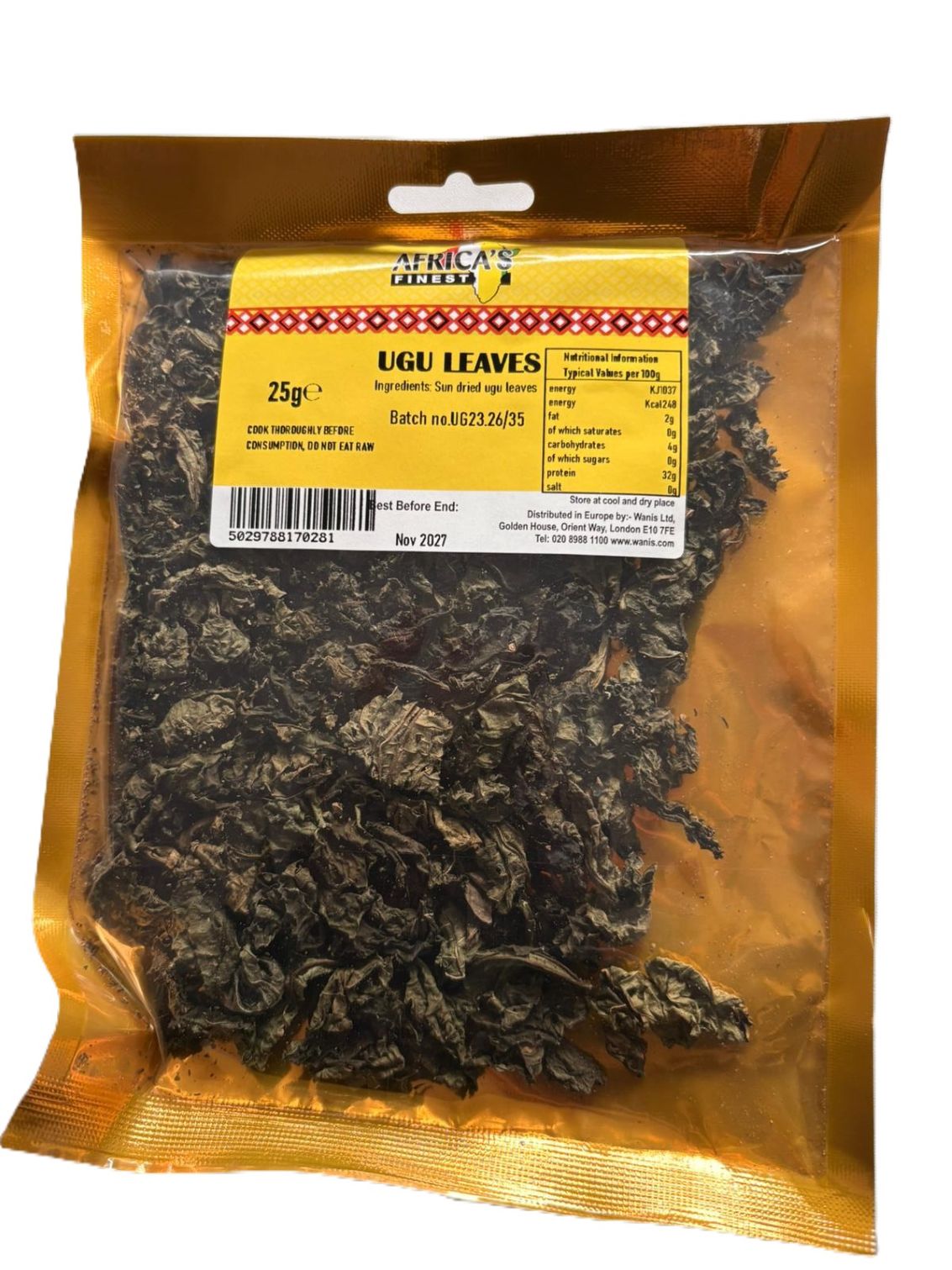 AF dried ugu leaves 25g