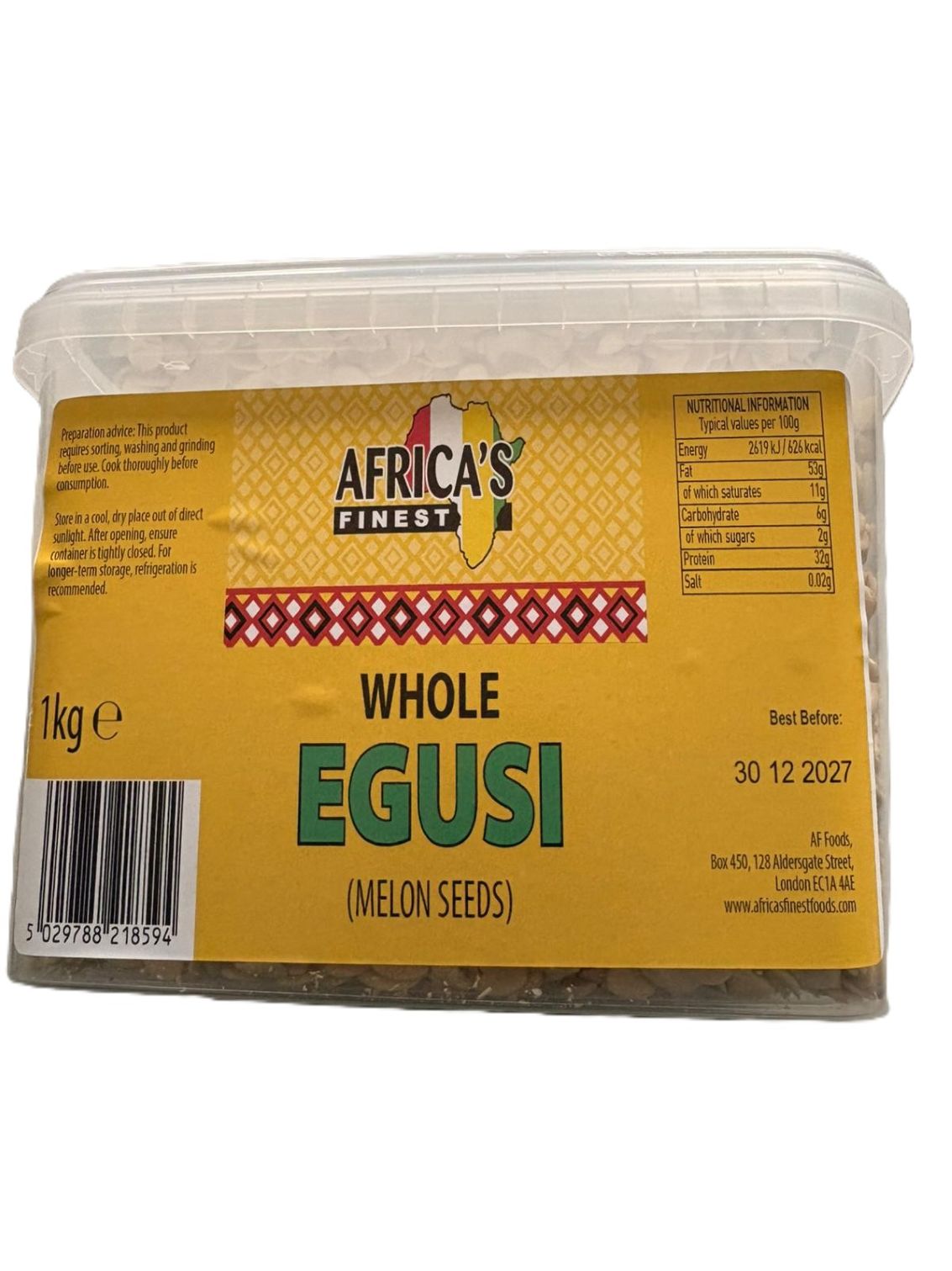 AF Whole egusi tub 1KG
