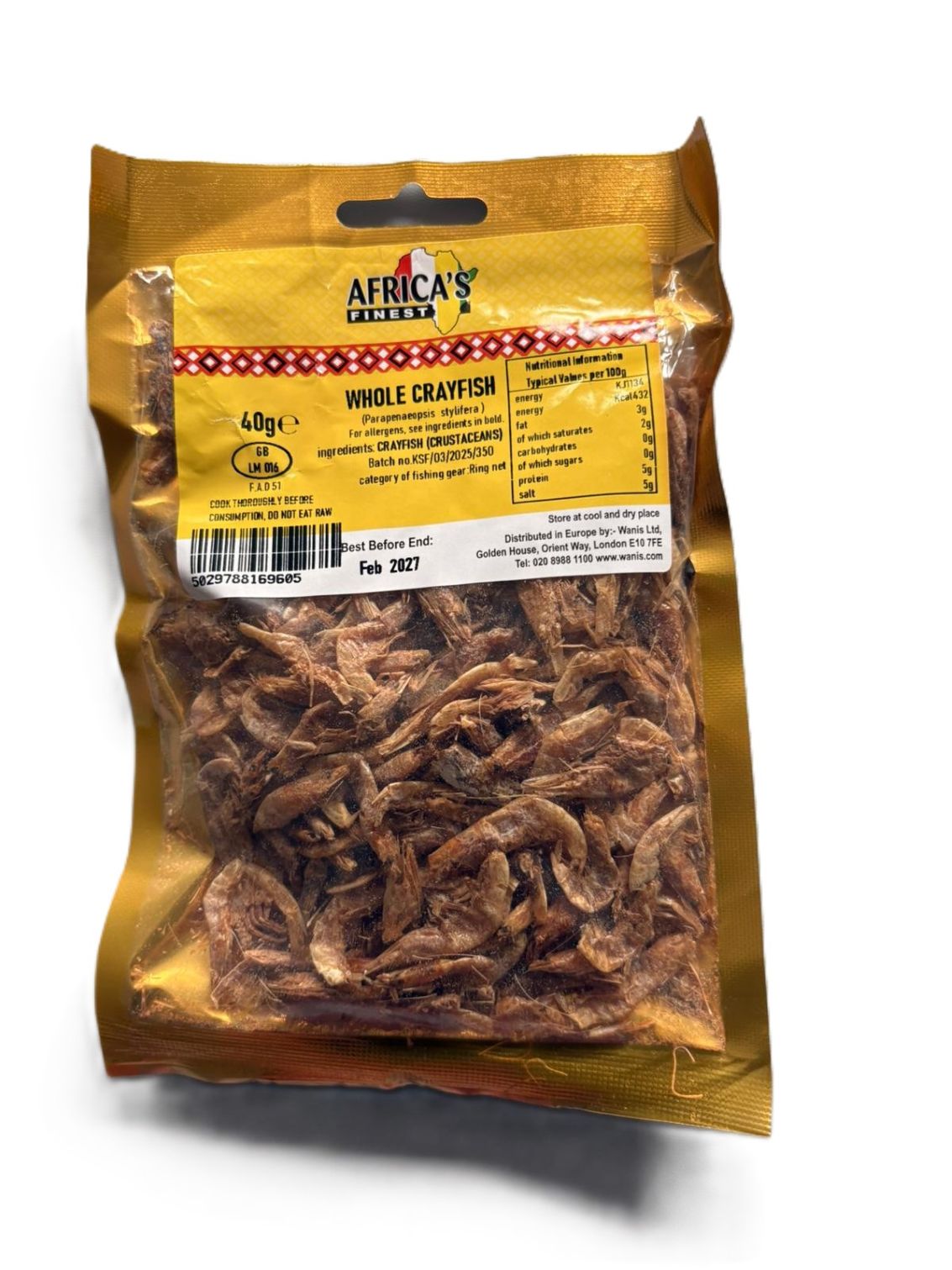 whole crayfish - 40g