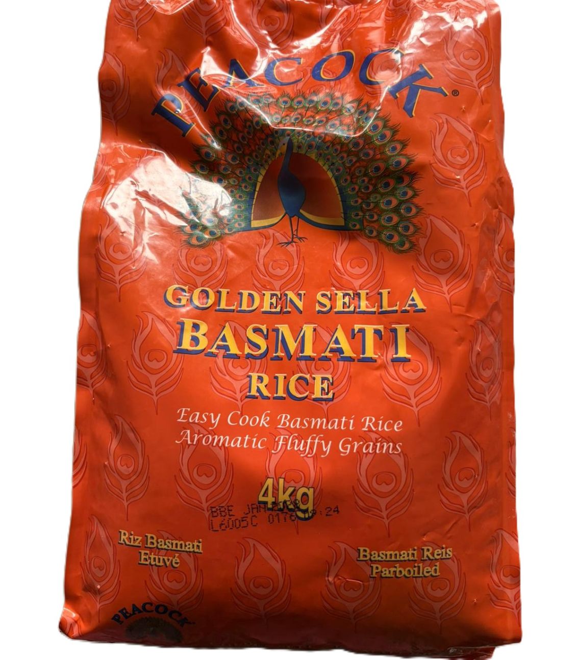 Peacock basmati rice (Golden sella) - 4kg