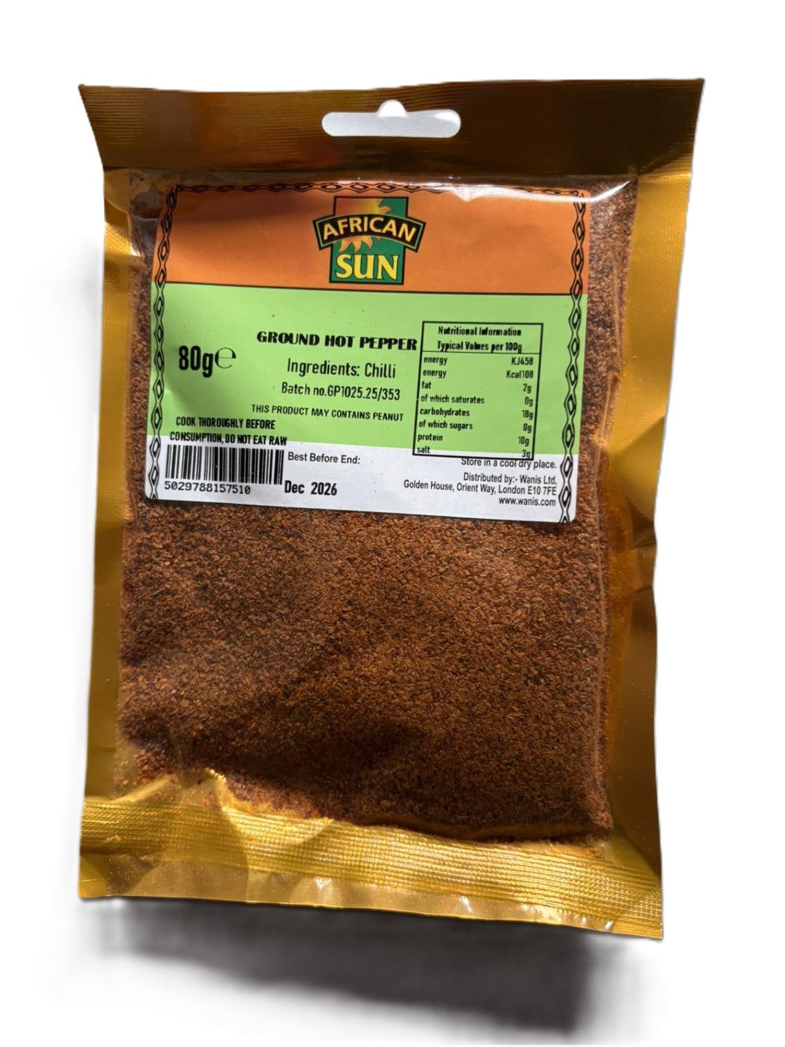 AS Ground dried hot pepper 80g