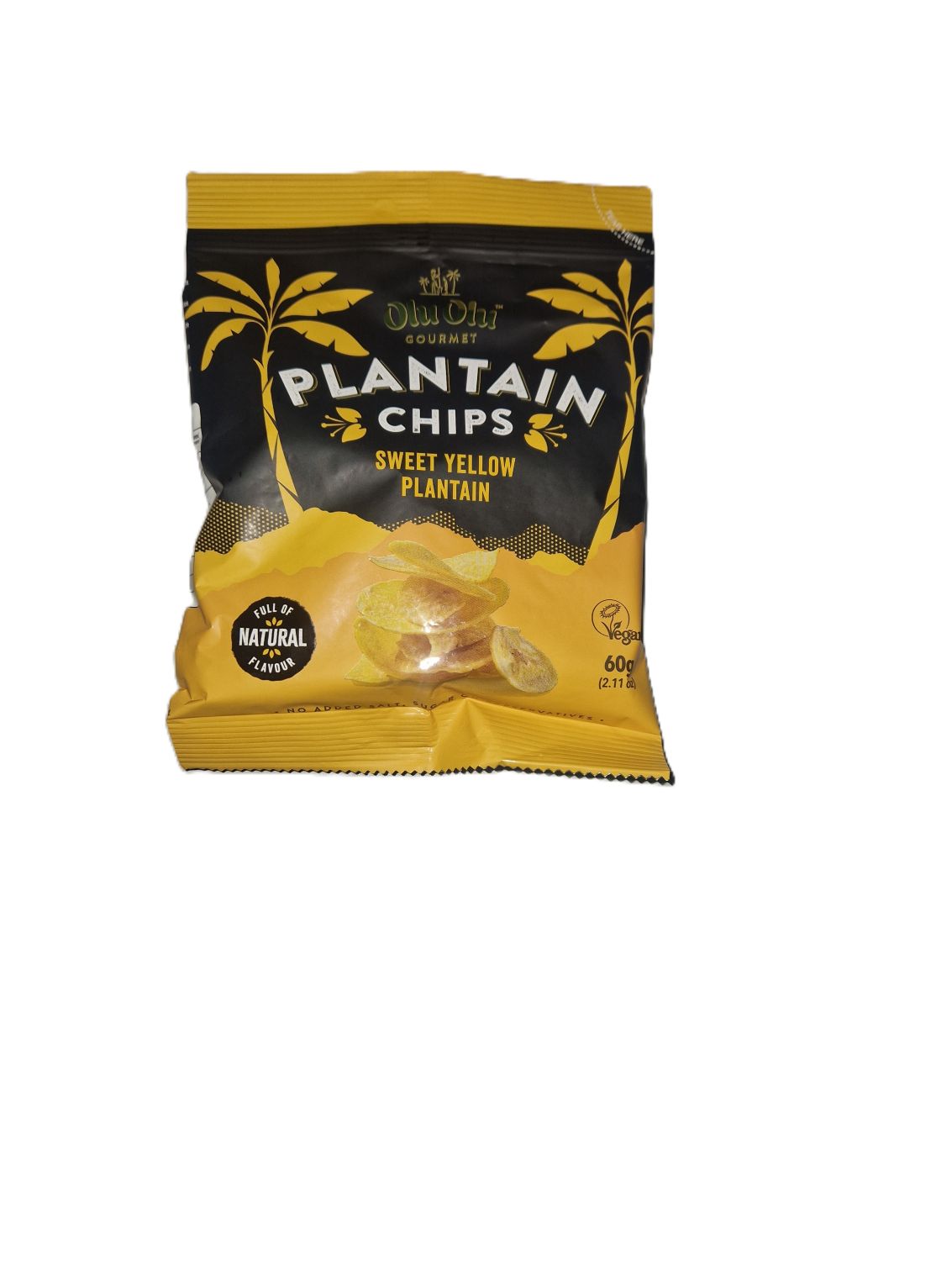 Sweet yellow plantain chips snack 60g